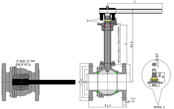 Series MBVSE Manual Ball Valve with Stem Extension 1/2 - 2 Sizes
